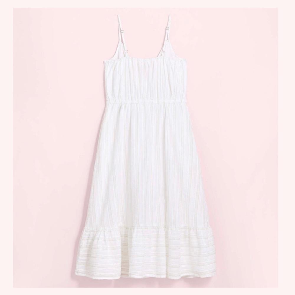 NWT LOFT Shimmer Stripe Strappy Pocket Dress - Picture 2 of 5
